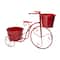 Glitzhome&#xAE; 21.5&#x27;&#x27; Red Metal Bicycle Plant Stand